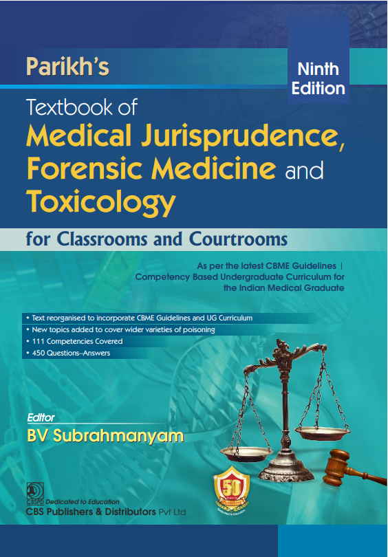 Parikhs Textbook Of Medical Jurisprudence Forensic Medicine And Toxicology For Classrooms And Courtrooms 9Ed (Pb 2023)