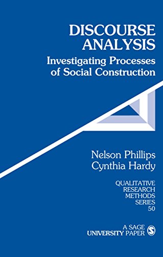 Discourse Analysis  Investigating Processes of Social Construction