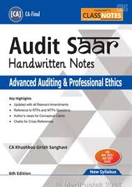 Advanced Auditing & Professional Ethics | Audit SAAR | (Audit) | CLASS NOTES