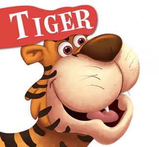 CUT OUT BOARD BOOK: ANIMALS TIGER